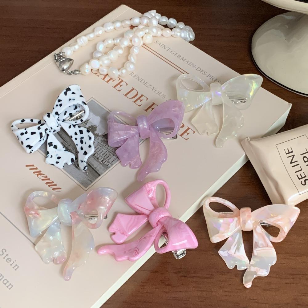 Hairpin Bow Hair Clip Hair Claw Bowknot Duckbill Clip Personalized Acetic Acid Hairpin  Streetwear