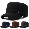 Men's Autumn Winter Hat Warm Cap Middle-Aged and Elderly Winter Ear Protection Flat Cap Outdoor Velvet Thick Cotton Cap