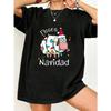 Fleece Navidad Christmas Sheep T Shirt Black Holiday Party Casual Wear For Women