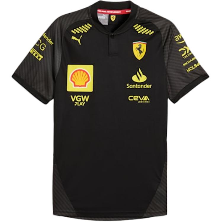 Puma Scuderia Ferrari Команда Монца Навсегда Лучше Drycell Удобная Мягкая Приятная к Коже Футболка с Коротким Рукавом Мужские Топы Черный 763880-01