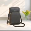 Сумка для мобильного телефона с прозрачным сенсорным окошком, сумка-слинг, много отделений, искусственная кожа, регулируемая