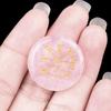 25mm Natural Crystal Stone Viking Compass Vegvisir Symbol Engraved Healing Crystals Round Flat Talisman Gemstone Home Decor Gift