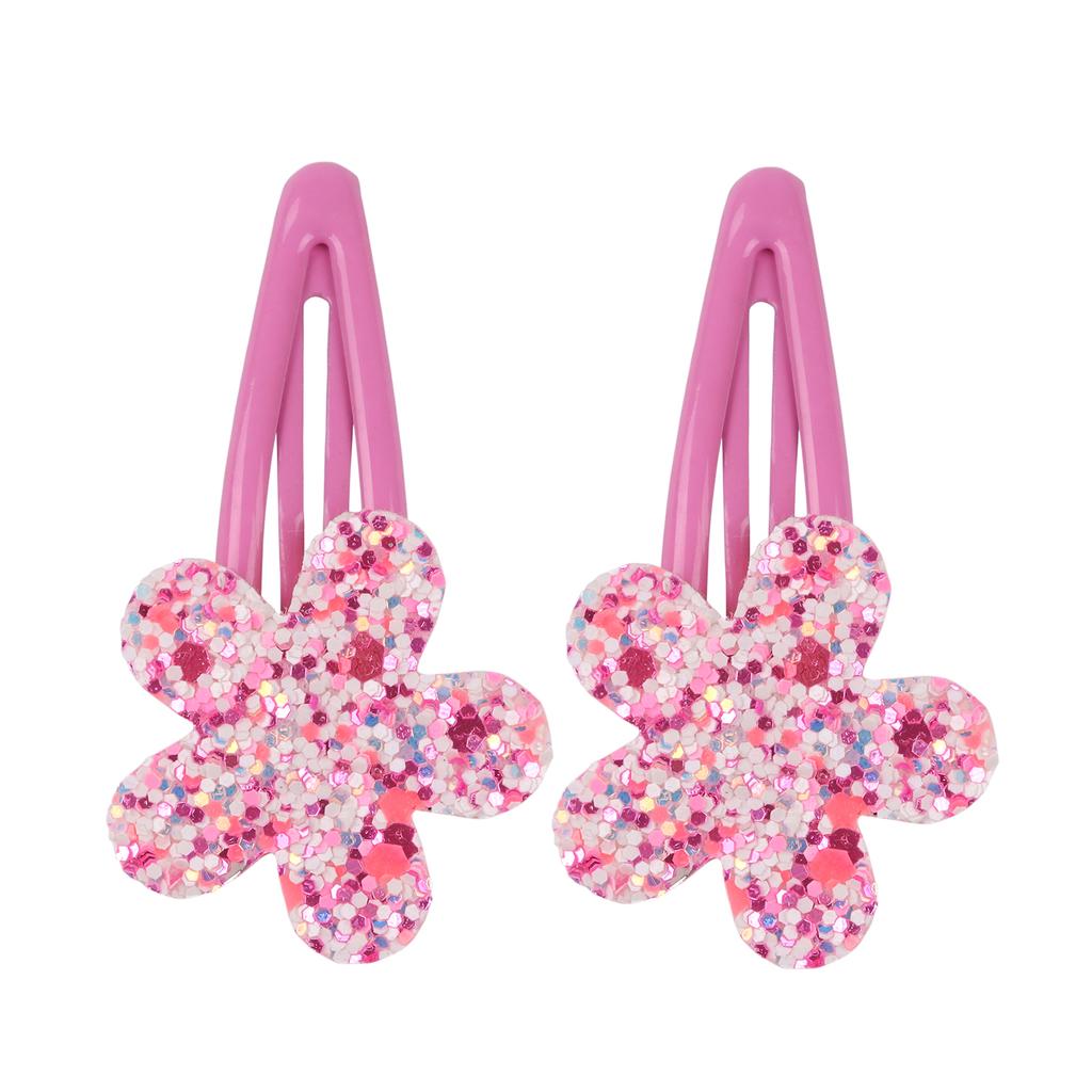 2/10pcs Glitter Flower Hair Clips Cute Children Girls Hairpins Candy Colors Floral Hairclips Kids Barrettes Hair Accessories