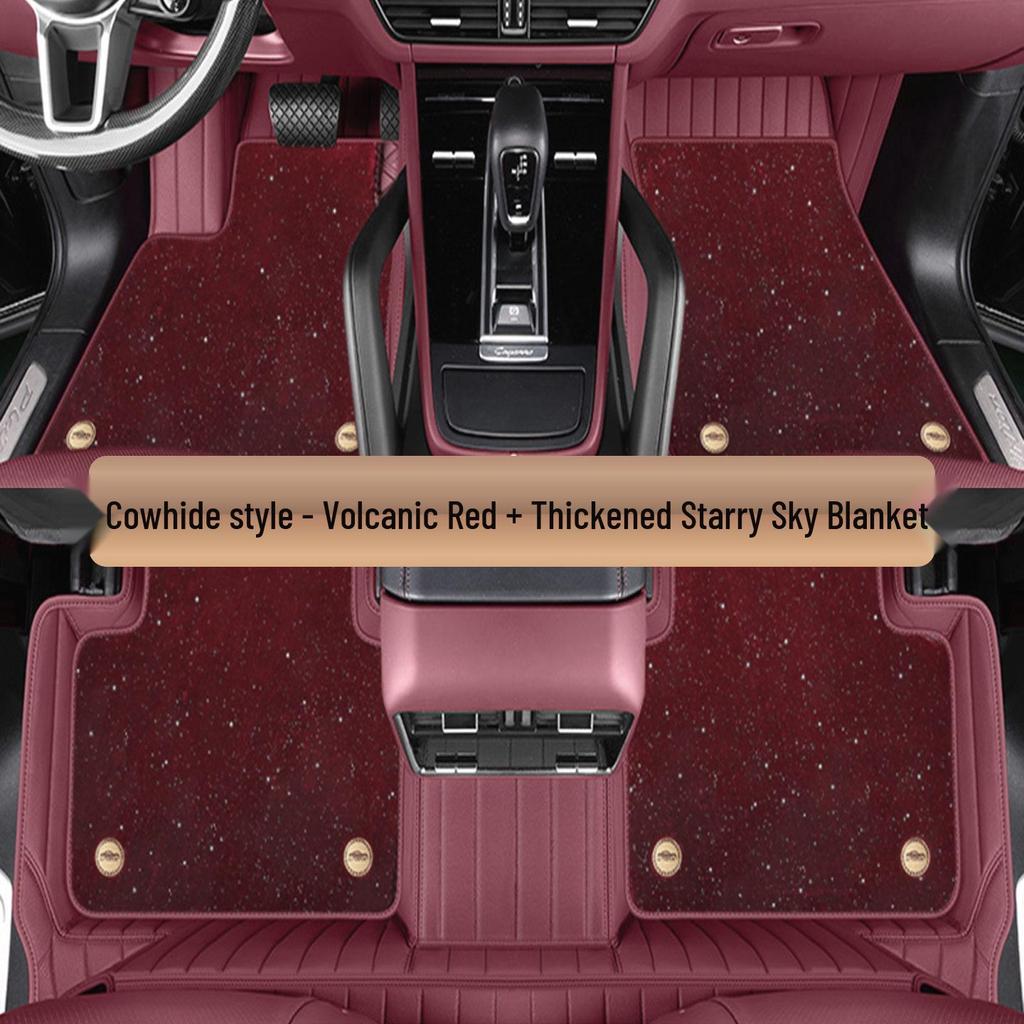 Custom-Fit Double-Layer Cowhide Floor Mats for Jike 001/007/009/X/7X/9X Vehicles