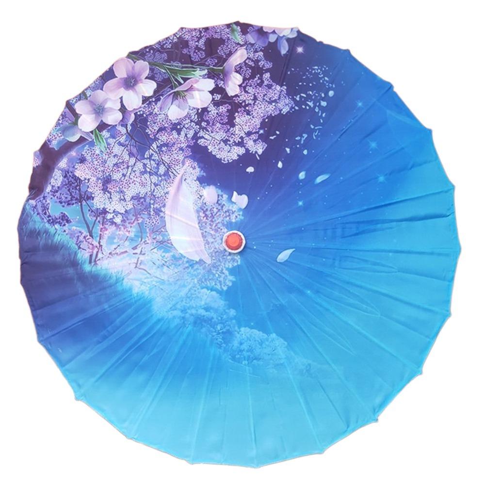 Waterproof Silk Cloth Women Umbrella Rain Proof Costume Parasol Flower Oil Paper Umbrella Party
