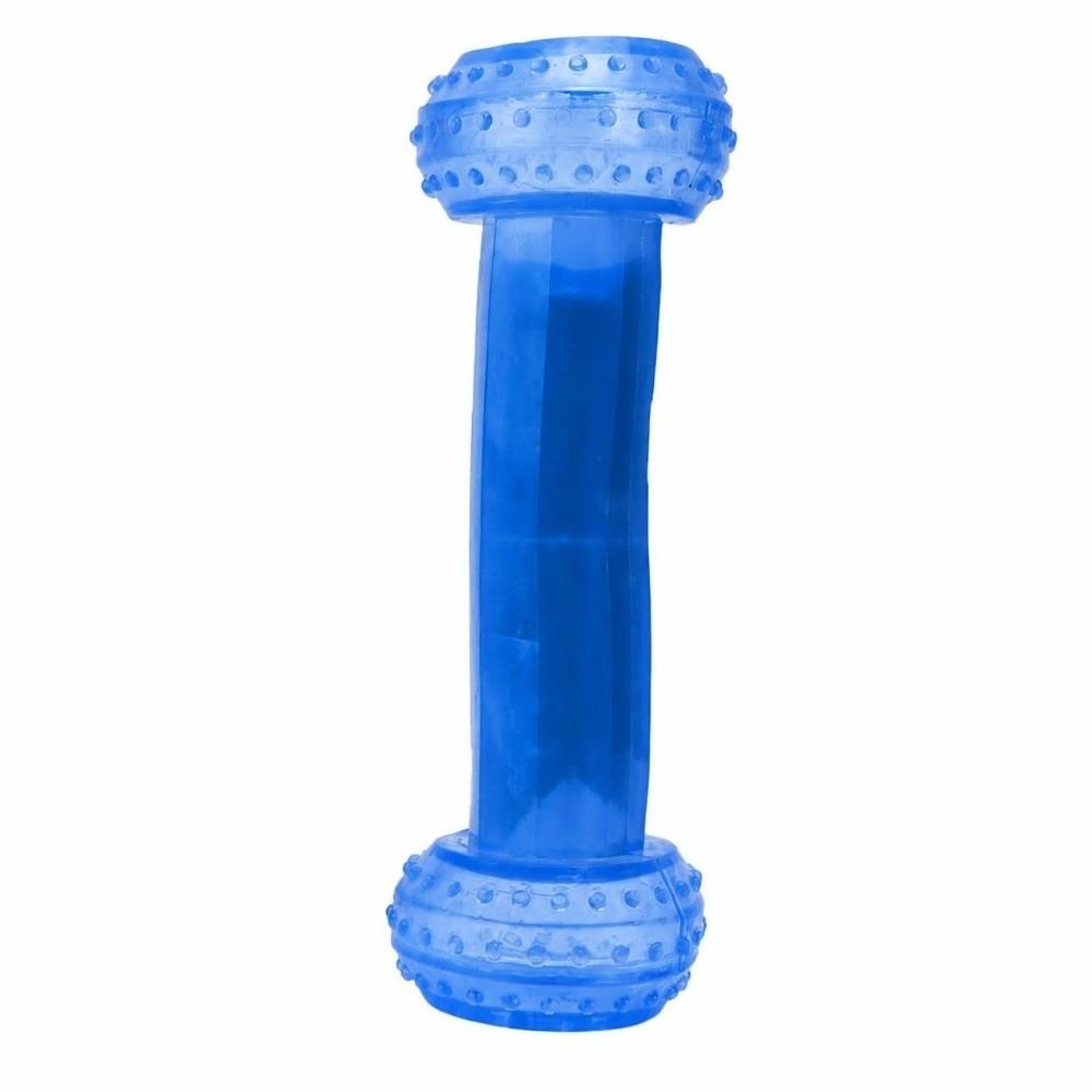 TPR Food Dispensing Toy Dumbbell Shape Cooling Dog Toy Dog Teething Toy Summer Heat Relief