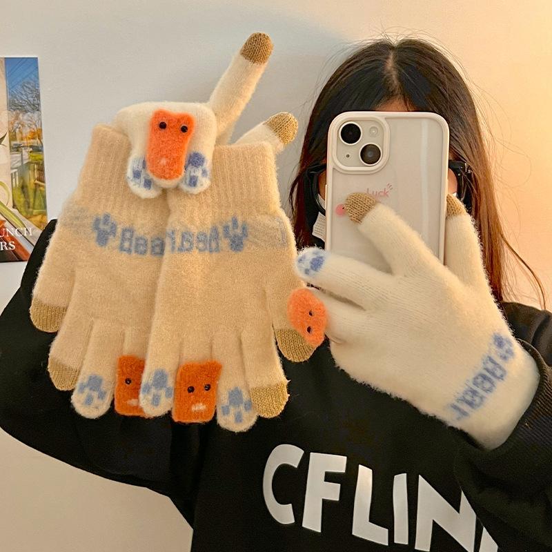 Теплые перчатки для осени и зимы с добавлением флиса и утолщением, а также теплые перчатки для велоспорта на открытом воздухе