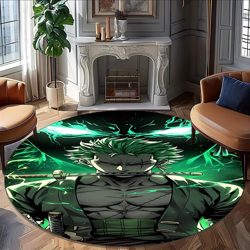 1pc Z-Zoro Carpet, Round Rug, Comfortable, Suitable for Entryways, Living Rooms, Office, And Bedrooms, Christmas Decoration