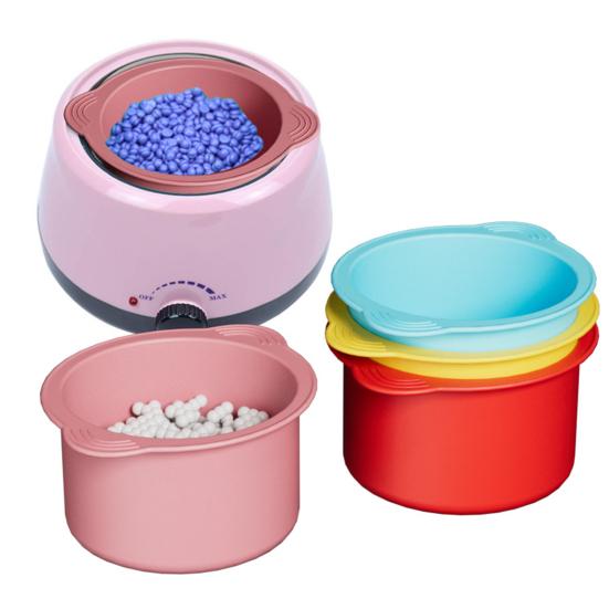 1 комплект, 400 мл, набор силиконовых чаш для воска, легко очищаемая антипригарная кастрюля для удаления волос с лопаточками, миска для маски