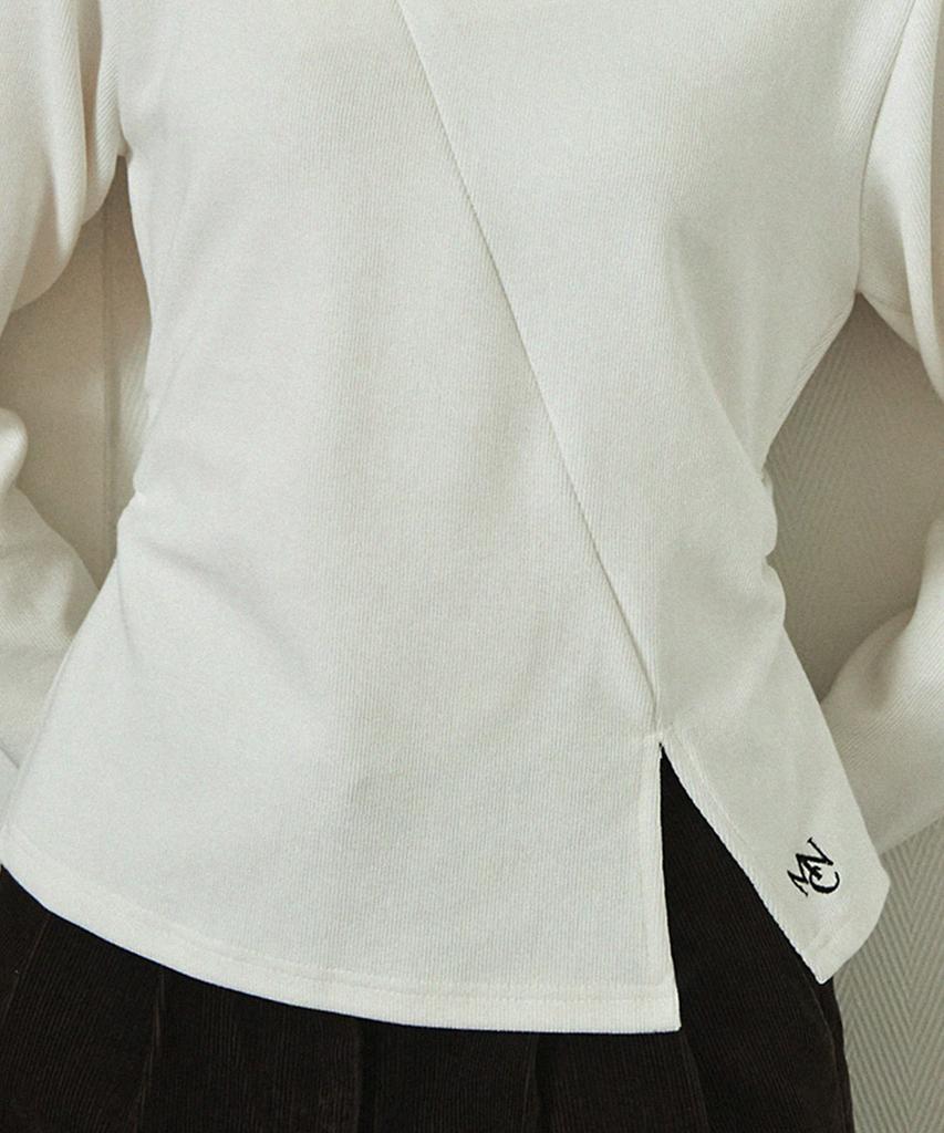 MICANE Winning Line Slit T-Shirt Ivory