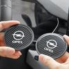2Pcs Car Carbon Fiber Pattern Coaster Non Slip Water Cup Mat Anti-Dirt For Opel Insignia Astra J Zafira Corsa D Mokka Meriva OPC