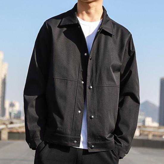 Мужская куртка с лацканами, длинный рукав, бархатная подкладка, застежка на пуговицы, куртка, пальто с