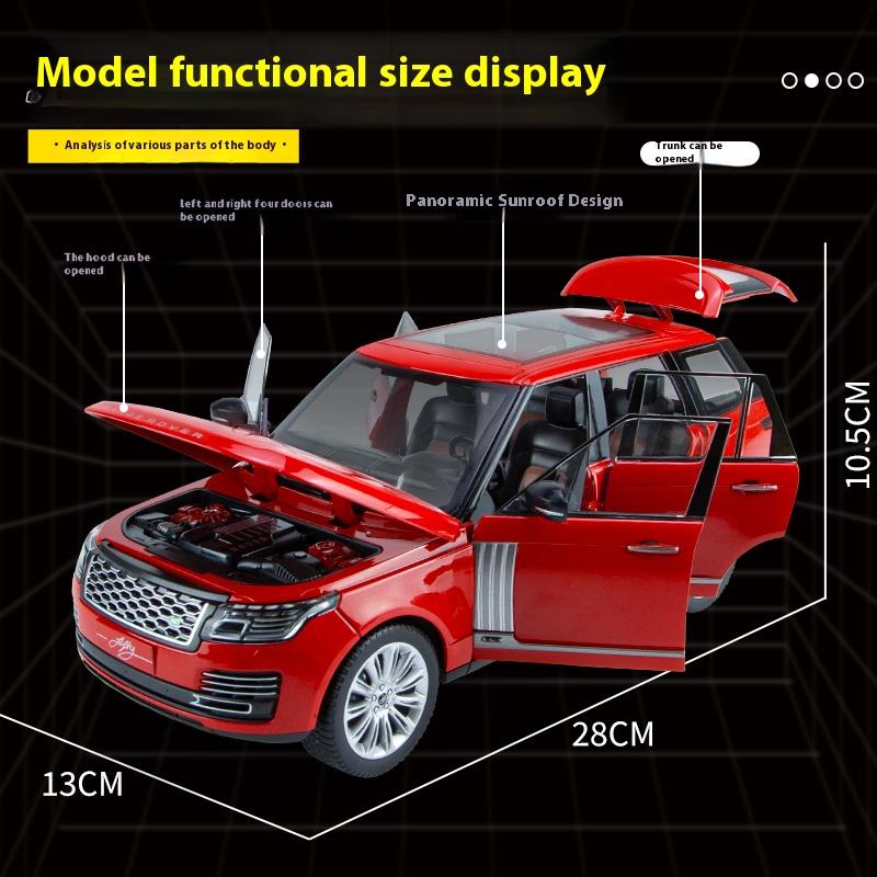 1/18 Land Rover Range Rover Внедорожник Внедорожный Автомобиль Металлическая Модель Автомобиля Детская Машинка для Мальчиков Подарок Металлические Украшения для Автомобиля Декор
