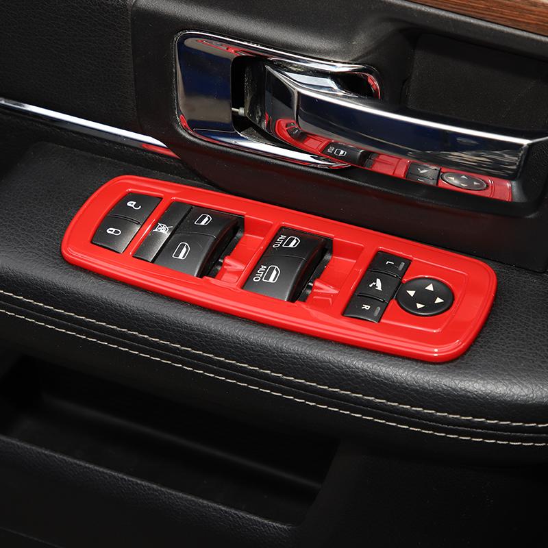 Внутренние молдинги для Dodge Charger 2011+, переключатель подъема окна автомобиля, наклейка на крышку Deceration для Dodge Ram 1500
