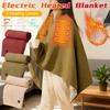 Zipper Closure Electric Heated Blanket Wearable Body Warmer Wrap Portable USB Heated Shawl  Travel