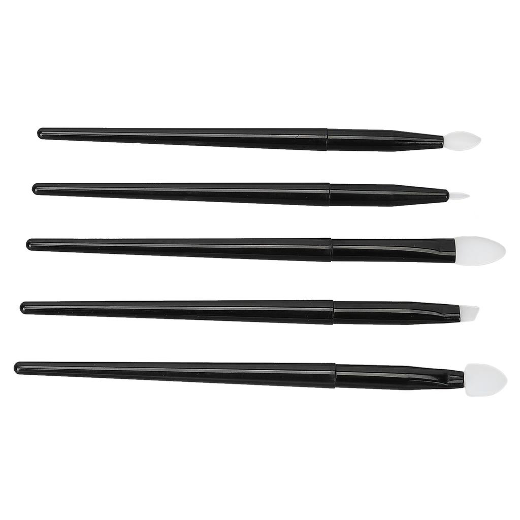 Pieces Silicone Brushes Eye Shadow Eyebrows Lip Brush Set Portable Handle Reusable Makeup