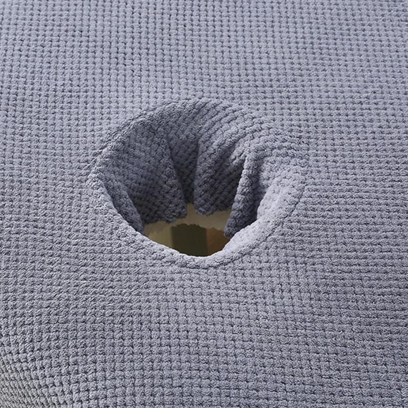 35*35Cm 40*80Cm Thickened Coral Velvet Beauty Spa Massage Face Towel With Hole Bed Bandana Massage Table Planking Cosmetic Towel