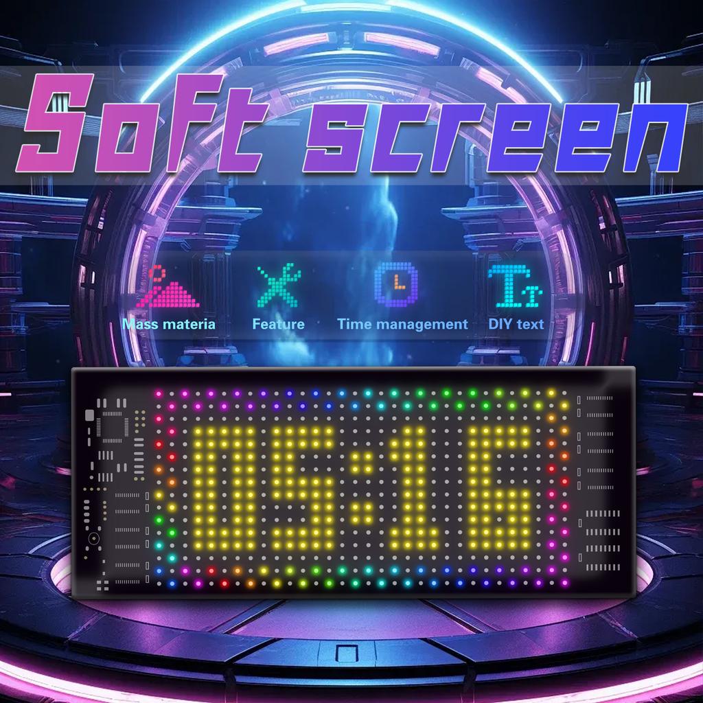 Дисплей автомобильного знака, программируемый, гибкий, прокручиваемый, светодиодный экран, панель, приложение luetooth для рекламы на заднем стекле автомобиля