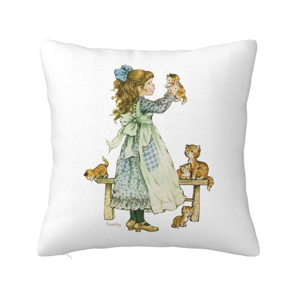 Sarah Kay Girl Square Pillowcase Pillow Cover Polyester Cushion Zip Decorative Comfort Throw Pillow for Home Sofa