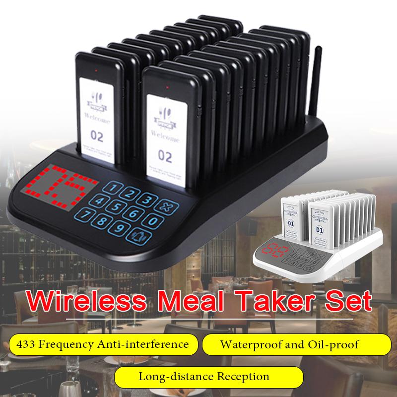 Wireless Restaurant Pager Queue Paging System Call Customer Queue Device Meal Extractor Queuing for Restaurant Cafe MilkTea Shop