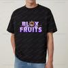 Игровой тренд Blox Fruits Харадзюку Мужская и женская универсальная рубашка с коротким рукавом Большой размер