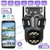 ICSEE 8MP HD 360° Беспроводная WiFi камера с тремя объективами и удаленным мониторингом через мобильное приложение