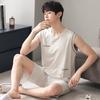 Летние модальные пижамные шорты без рукавов мужские пижамные комплекты мужской пижамный комплект для мужчин одежда для сна костюм домашняя одежда