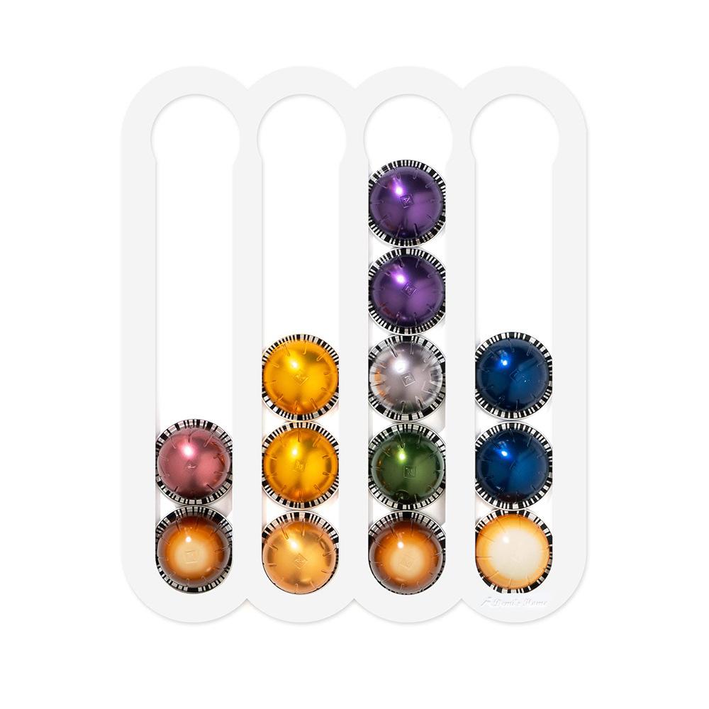 1pc Magnetic Coffee Capsule Storage Holder Holds Up To 20 Coffee Bags And Is Suitable For Mounting On Refrigerators And Freezers.