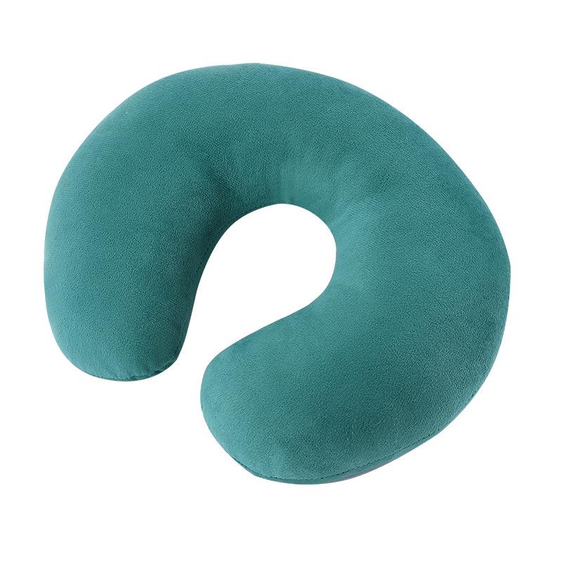 Подушка для путешествий U-образной формы из бархата для поддержки шеи