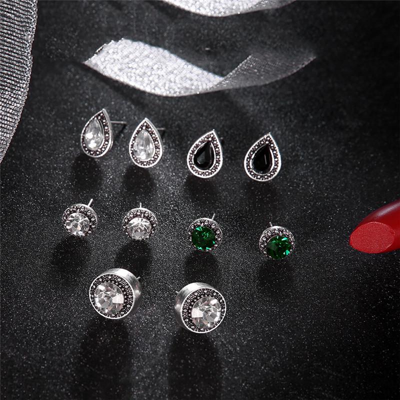 5PA/комплект женские серьги-гвоздики в стиле бохо с подвесками из циркония ослепительный подарок для девушек