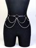 Women's Belt Body Harness Bra Bondage Chain Chest Harness Leather Lingerie Bdsm Fetish Clothing Gothic Women Suspenders Straps