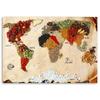 Canvas print, Map of the world with spices