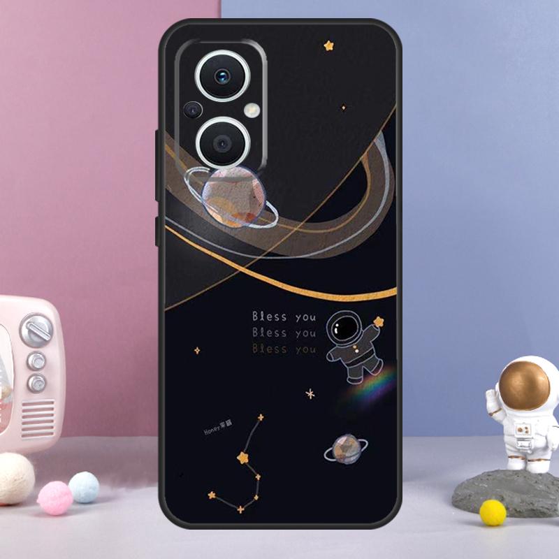 Чехол с астронавтом и космическим кораблем для OPPO Reno 8 Lite 11F 12F 13F 14F 10 11 12 13 14 Pro OPPO Find X9 X5 X6 X8 Pro