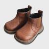 2024 Children's Genuine Leather Martin Boots - Retro British Style for Boys & Girls, Autumn/Winter Short Boots