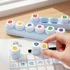 6-in-1 Set Cartoon Stamp Stickers Kit Blue / White Stamp Set DIY Crafts  Students School