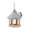 Wooden House Bird Feeder Hanging Feeding Station Hollow Bird Feeder
