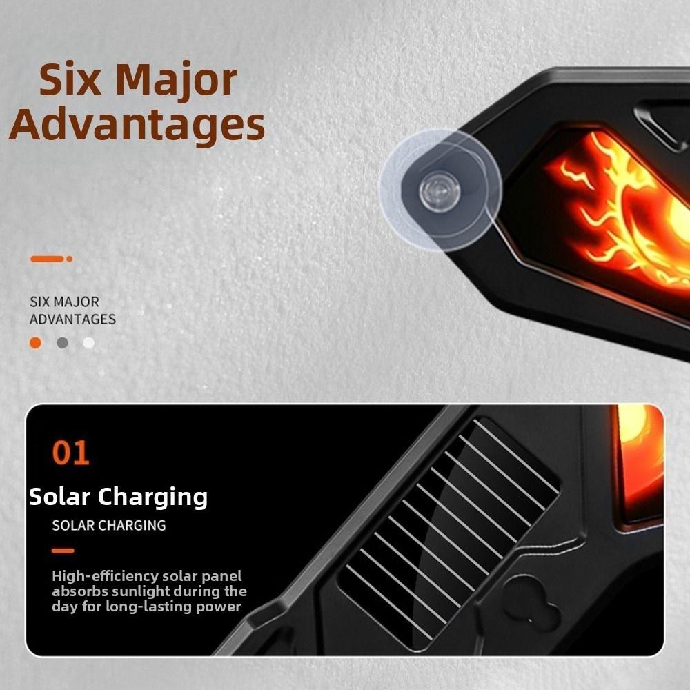 Solar Powered LED Car Light Vibration Lights on Warning Flashing Signal Indicator Auto Window