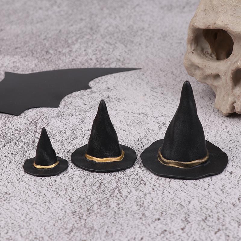 6/10 шт фетровая ткань крошечные шляпы орнамент крышка миниатюрная шляпа ведьмы маленькие шляпы для украшения торта Хэллоуин украшение игрушка