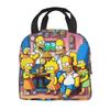 The S-Simpsons Face Accessories Insulated Lunch Bag For Travel Food Storage Bag Portable Cooler Thermal Lunch Boxes