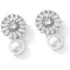 2025 Pearl Dungle drop earrings wedding for brides, cubic zirconia