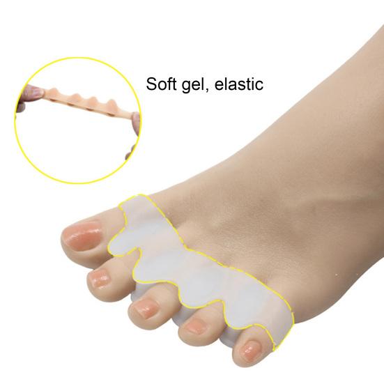 4 шт. Разделитель пальцев ног Разделитель пальцев ног Распорки пальцев ног Силиконовая поддержка пальцев ног