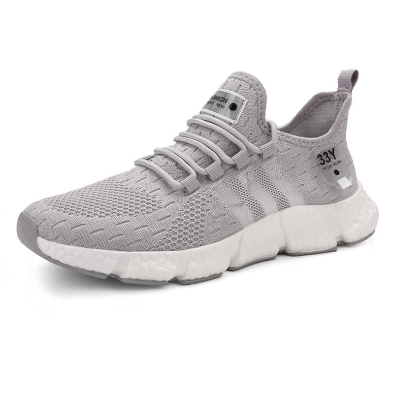 Иностранные сверхлегкие кроссовки большого размера, модная мужская обувь, летающая тканая дышащая сетка, повседневная обувь, пара попкорновых спортивных кроссовок для мужчин