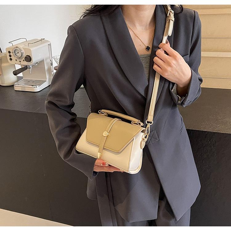 Женская сумка через плечо контрастного цвета, маленькая квадратная сумка