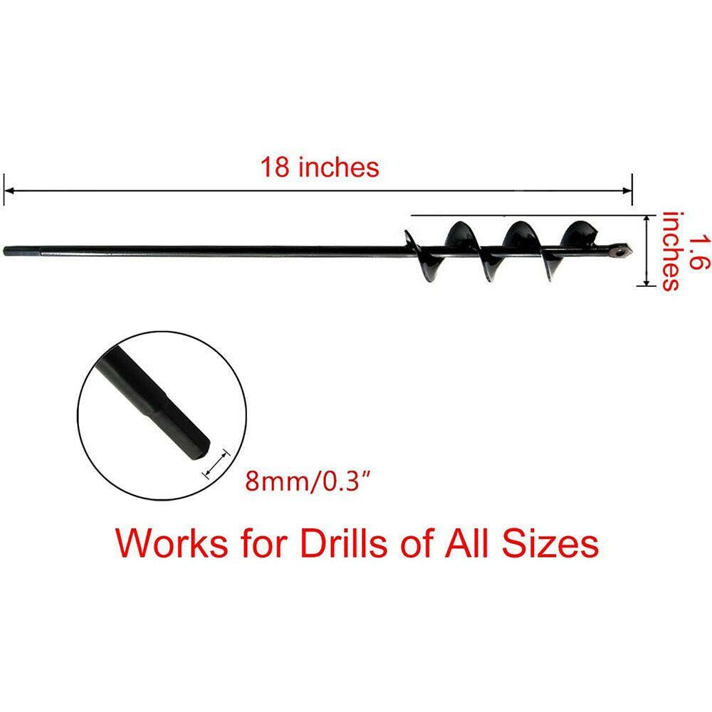 Инструмент для сеялки, шнек, сверло со спиральным отверстием, садовая посадка, маленькая земляная сеялка, бур для забора