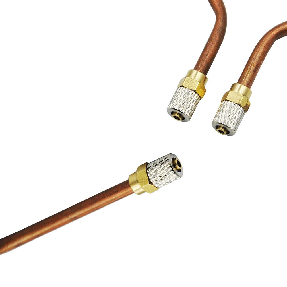 Upgrade Full Copper Hydraulic Oil Pipe Connectors For 1:14 RC Metal Excavator Metal Arm Part