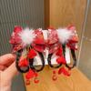 Velvet New Year Hanfu Rabbit Tassel Hair Clips Children Hairpin Kids Barrettes Hair Accessories