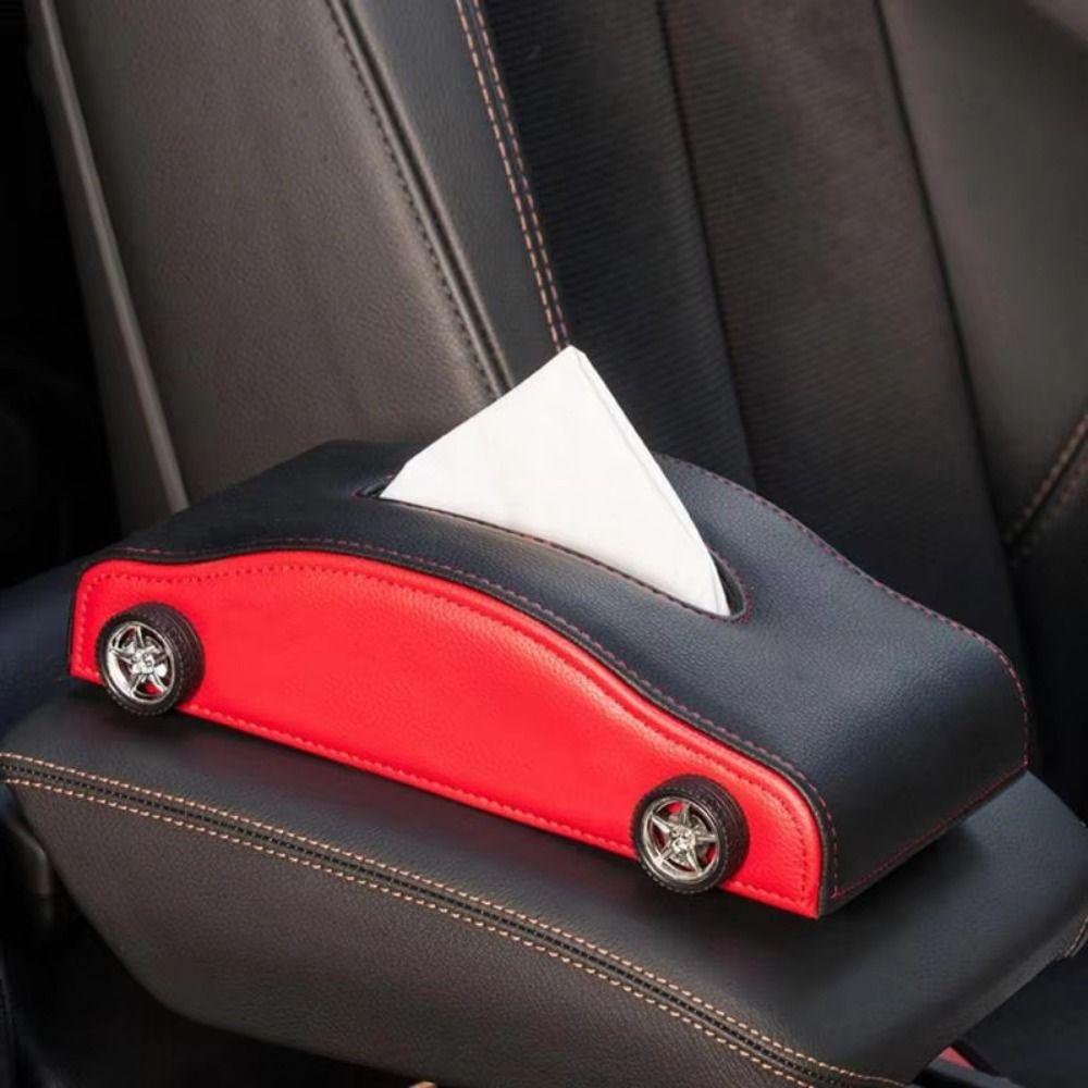 Simulated Tire Tissue Dispenser Decorative Car Leather Tissue Organizer Auto Napkin Holder Office