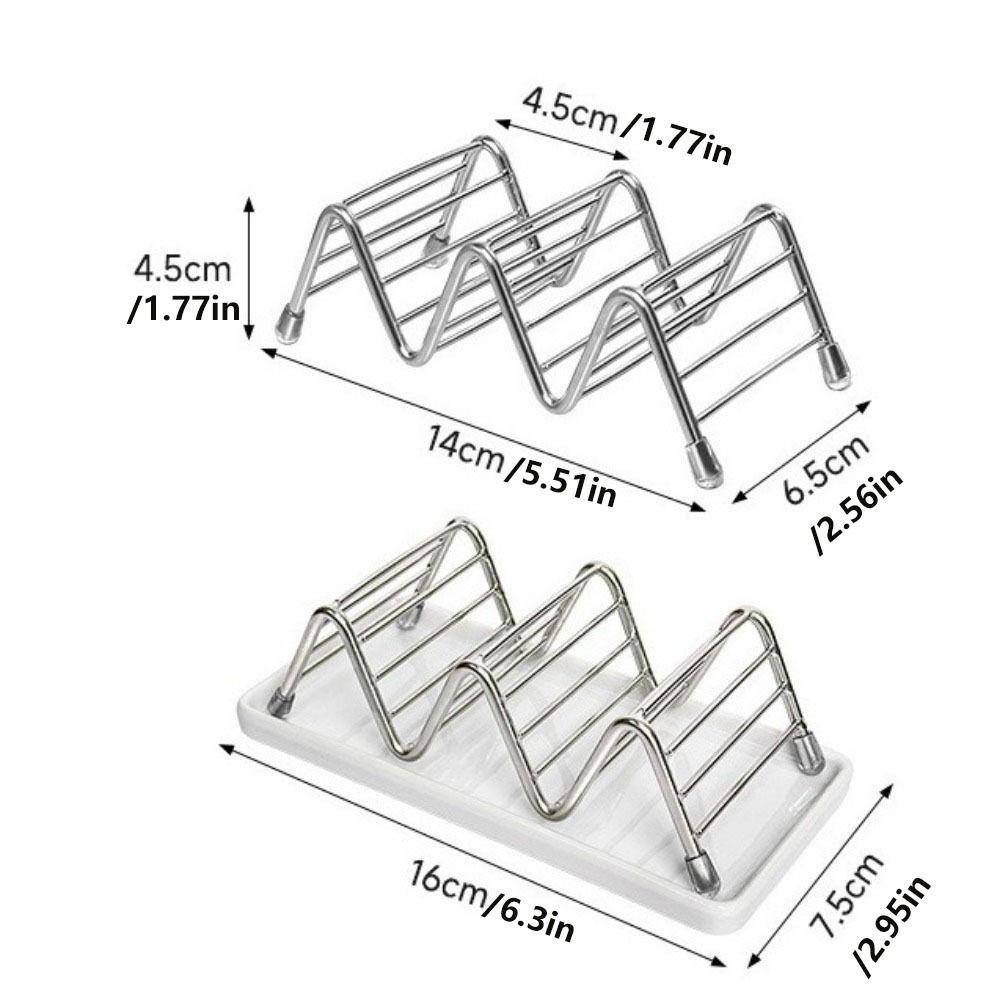 Non-slip Soap Dish Space Saving Taco Holder Multi-functional W-Shaped Soap Holder  Sink Countertop