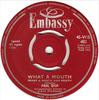 7-дюймовая пластинка PAUL RICH - What A Mouth (Что Север и Юг 45WB403 Посольство 1960 Великобритания Поп Б/У