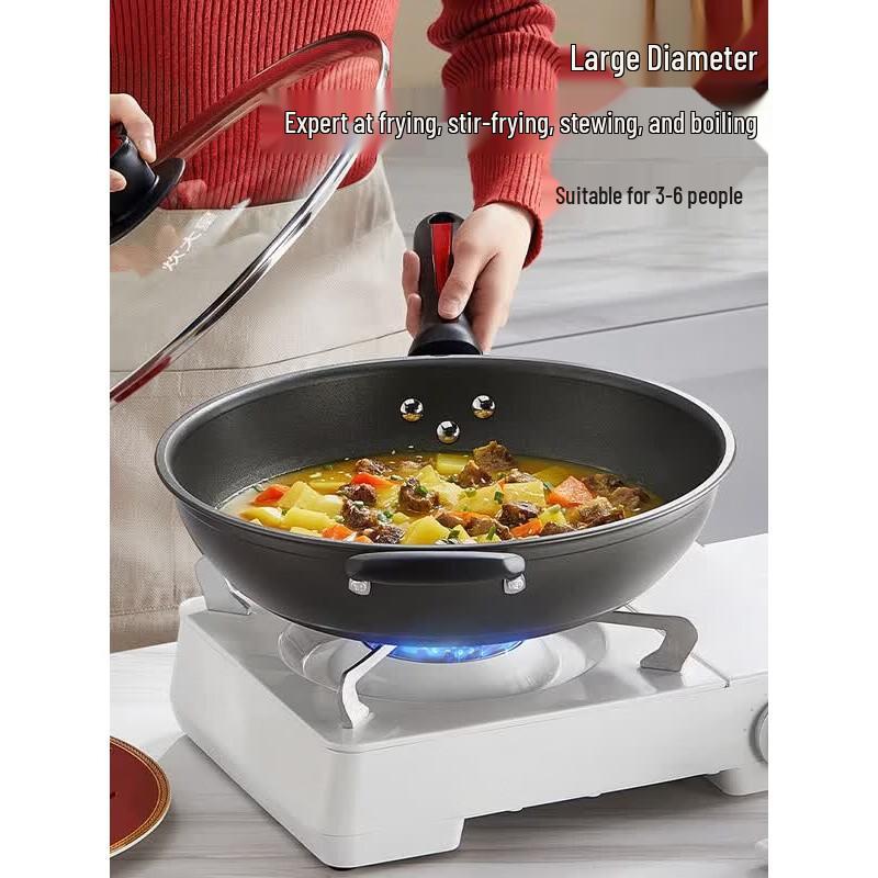 COOKER KING Healthy Smokeless Titanium Alloy Non-stick Wok